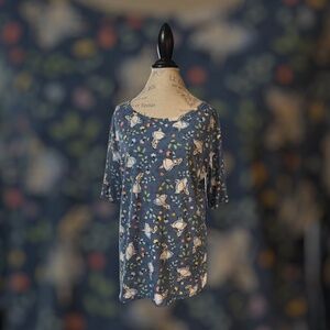 LuLaRoe Disney Alice in Wonderland Tunic